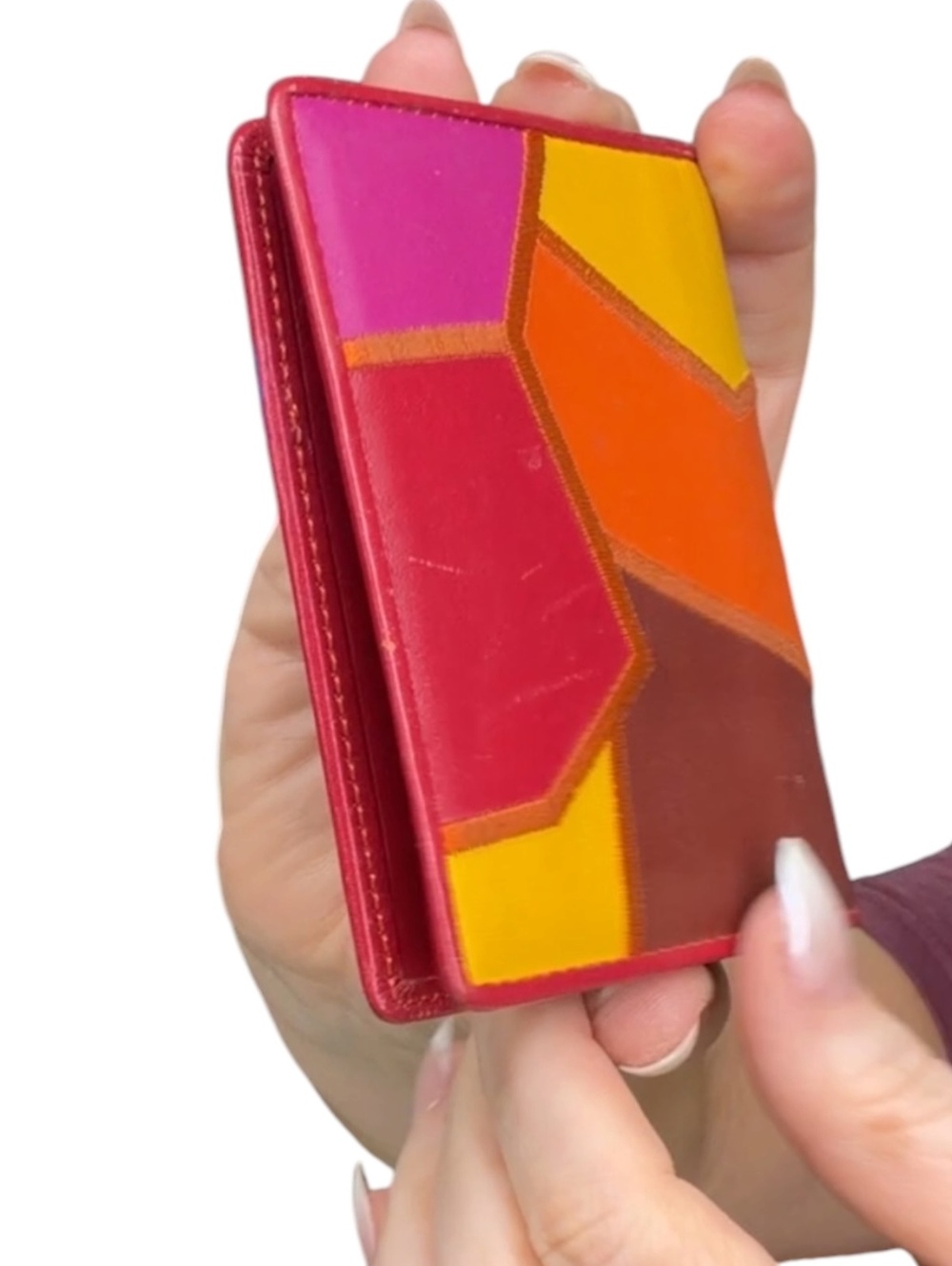 Yves Saint Laurent Vintage Color Block Leather Wallet - Picture 5 of 10